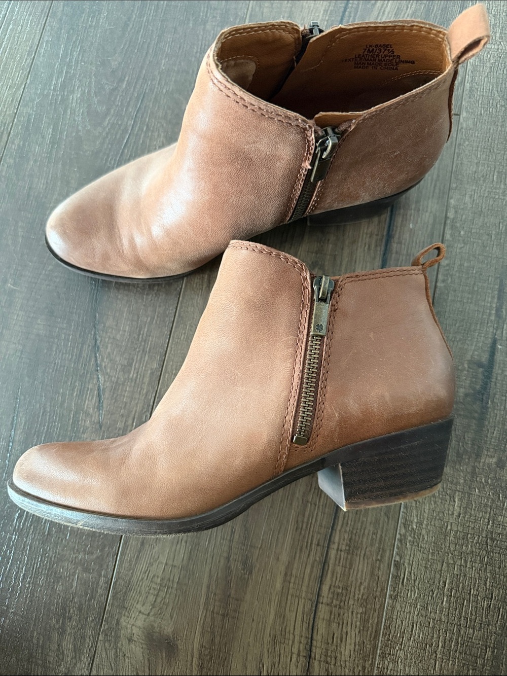 Lucky Brand Brown Leather Ankle Booties - Picture 3 of 3